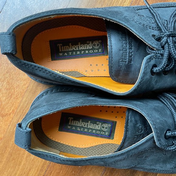 Timberland Waterproof Nubuck Oxfords Storm Black Mens Leather Shoe 10 main image 10